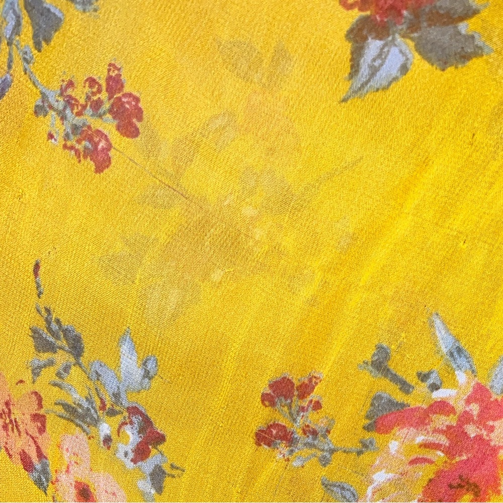 Free people - Georgia Yellow floral jumpsuit size XS( flaw) - Picture 13 of 16